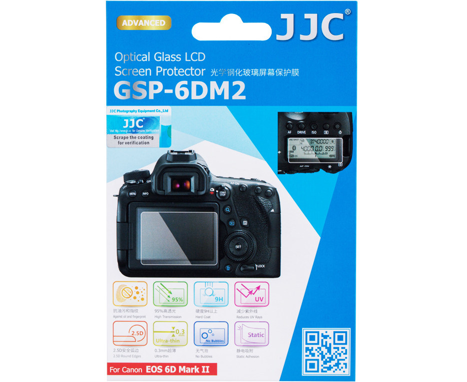 Защитное стекло для фотокамеры Canon 6D Mark II - JJC GSP-6DM2