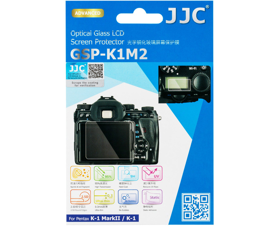 Купить защитное стекло для дисплея фотокамеры Pentax K-1 и Pentax K-1M2 - JJC GSP-K1M2 Fotomarket.su 8(495) 971-86-17