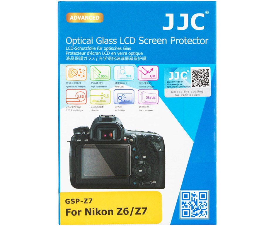 Купить защитное стекло для фотокамеры Nikon Z7, Z7II, Z6, Z6II и Z5 - JJC GSP-Z7