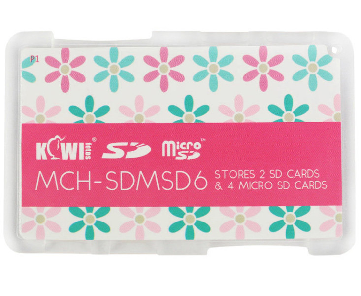 купить защитный бокс на четыре microSD и две SD карты розовый