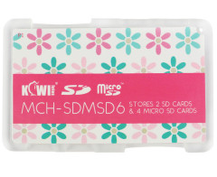 Компактный защитный футляр для флеш карт (4x MicroSD и 2x SD) розовый