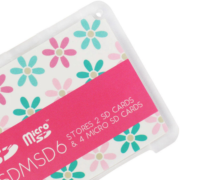 тонкий футляр для SD и microSD Card розовый