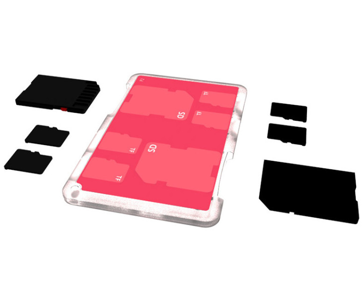 система хранения для microSD и SD Card розовый узор