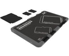 Компактный защитный футляр для флеш карт (4x MicroSD и 2x SD) черный