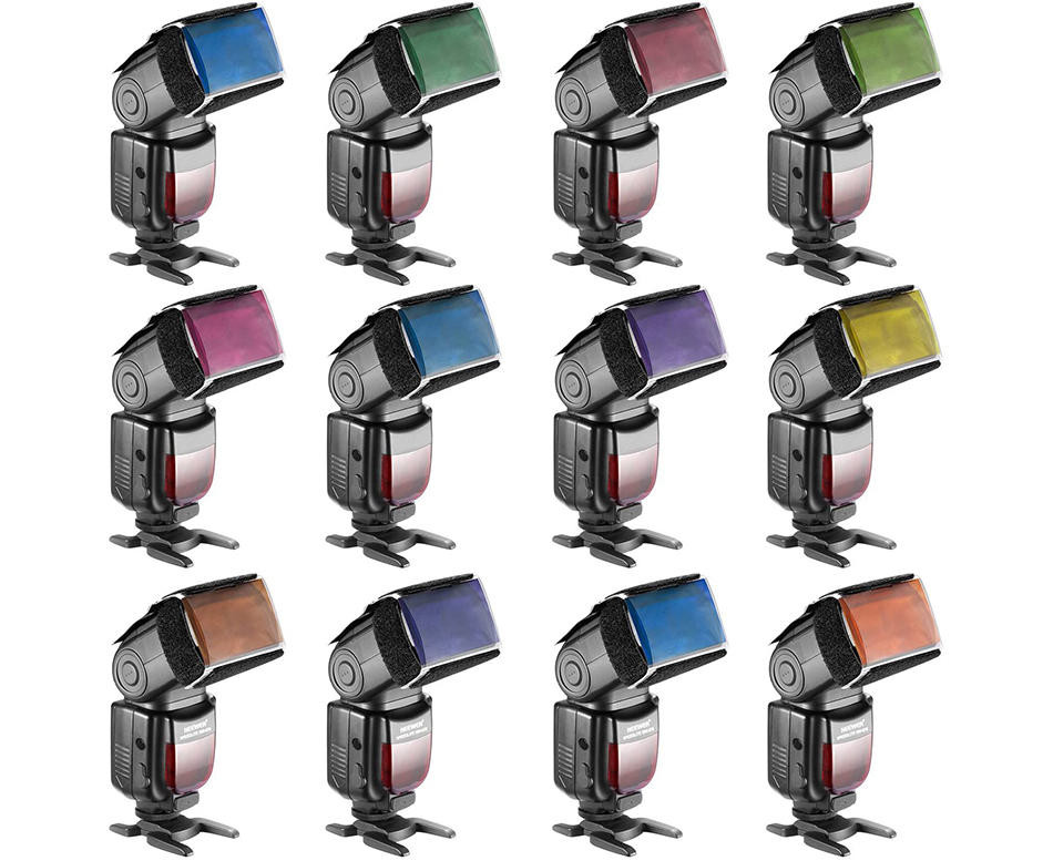 Набор разноцветных фильтров на вспышку 12 штук купить по доступной цене в Омске