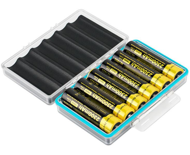 ударопрочный защитный бокс на шесть 18650 аккумуляторов