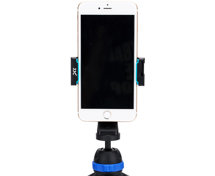 поворотное крепление смартфона в селфи палку синий цвет