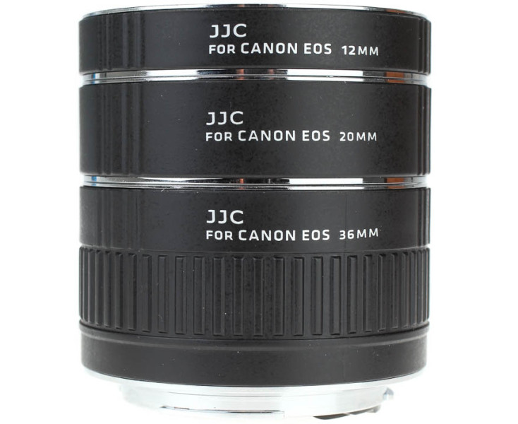 JJC AET-CS(II) Набор автофокусных макроколец Canon EF-S и EF, 12 20 36 мм