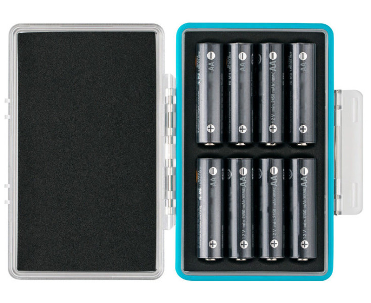 ударопрочный защитный бокс на восемь 14500 аккумуляторов