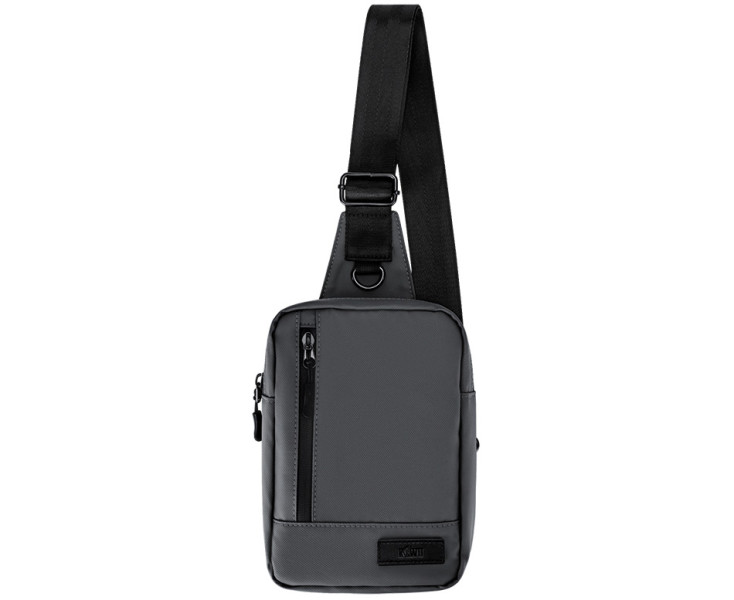 удобная кроссбоди сумка для пауэрбанка смартфона и документов серая