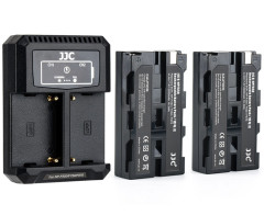 Комплект 2 аккумулятора Sony NP-F330 / F550 / F570 + QC 3.0 зарядное устройство