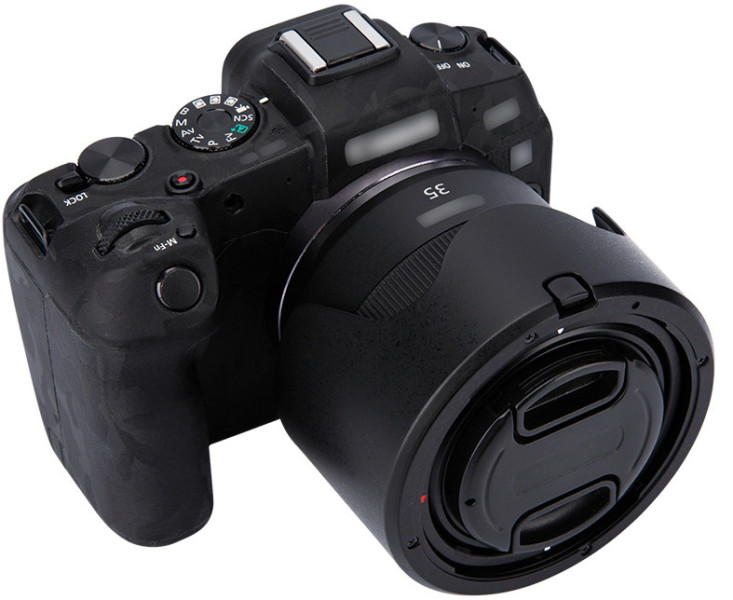 чёрная бленда для объектива Canon RF 35mm f/1.8 Macro IS STM