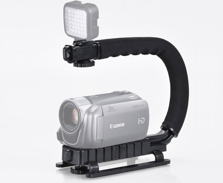 Стабилизатор рукоятка С-формы с башмаком для света и монитора