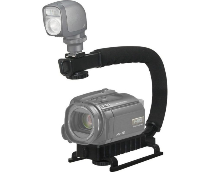 Стабилизатор рукоятка С-формы с башмаком для света и монитора