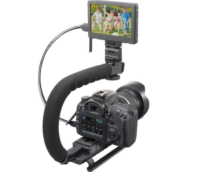 Стабилизатор рукоятка С-формы с башмаком для света и монитора