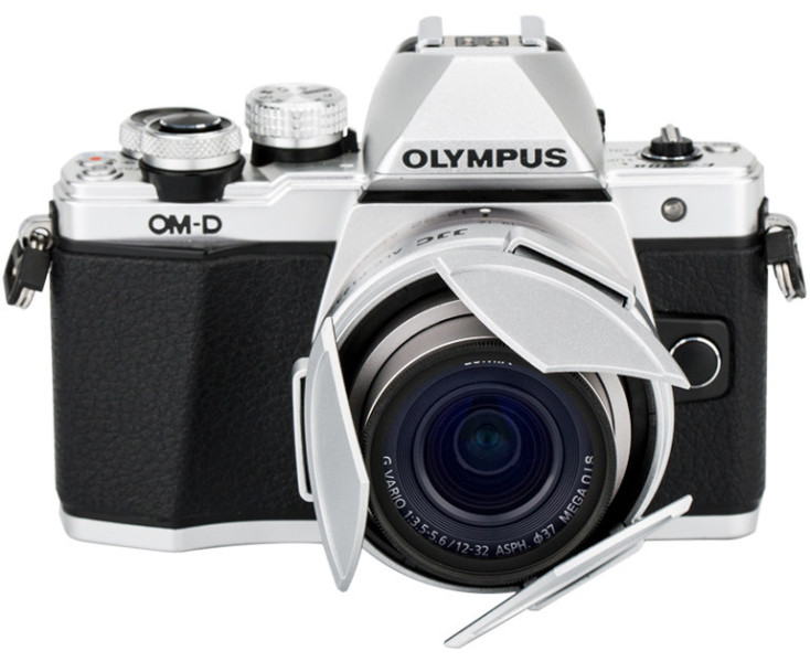 для Panasonic Lumix G Vario 12-32mm f/3.5-5.6 серебристая крышка автоматическая