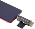 MicroUSB OTG картридер серый цвет