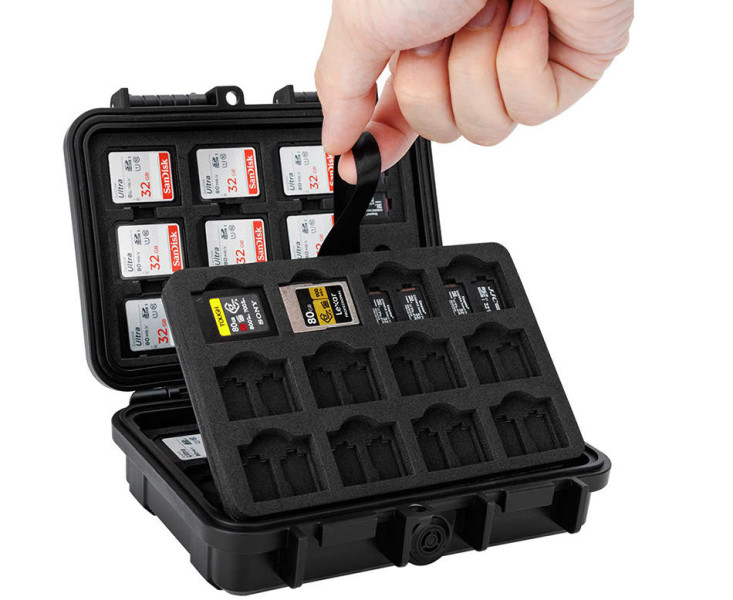 ударопрочный защитный бокс на 90 карт microSD