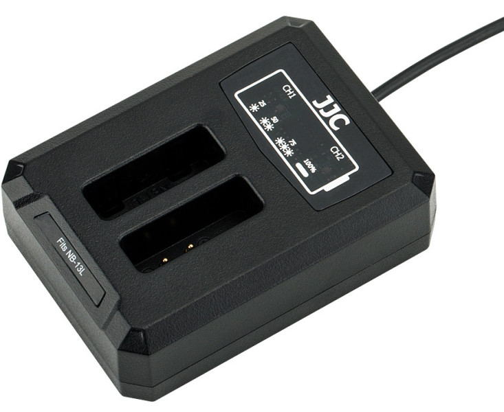 JJC DCH-NB13L двойная usb зарядка для Canon NB-13L