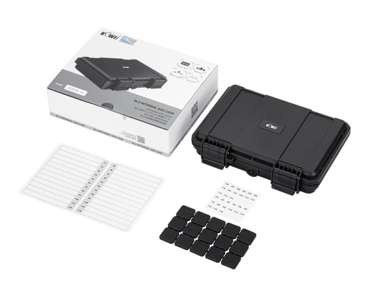 Kiwifotos RBC-24XM2 Защитный бокс на двадцать четыре накопителя SSD M.2 2280 / 2260 / 2242 / 2230