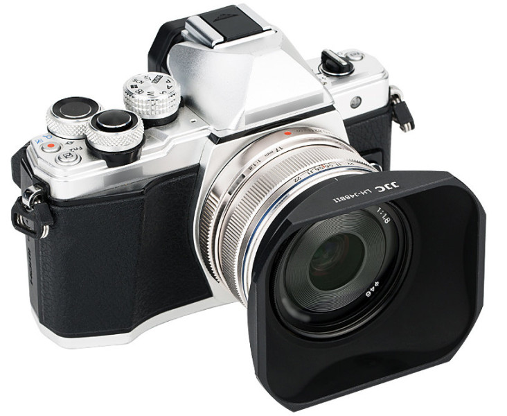 черная бленда для M.Zuiko 17mm f/1.8 с крышкой