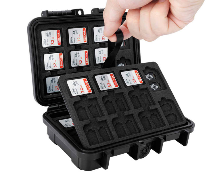 водонепроницаемый бокс для SD и microSD