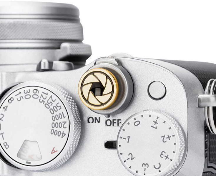 удобная мягкая спусковая кнопка резьбовая Shutter золотистая