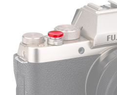 Мягкая спусковая кнопка безрезьбовая (красный цвет) вогнутая