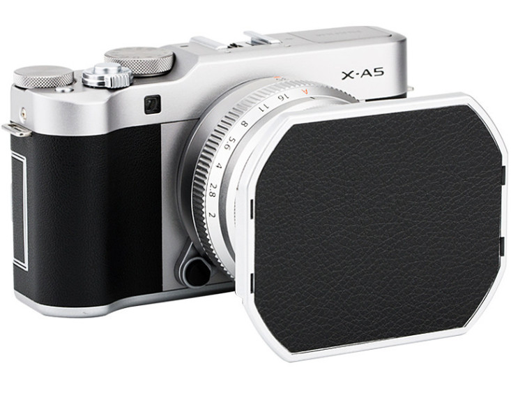 серебристая бленда для Fujinon XF 35mm F/2 R WR с крышкой