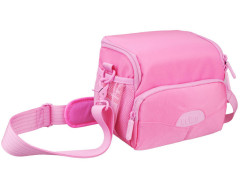 Сумка для зеркальных и беззеркальных фотокамер с дождевиком (розовая)