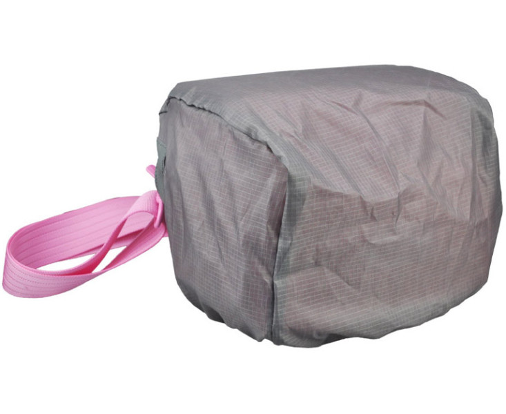 Сумка для зеркальных и беззеркальных фотокамер с дождевиком (розовая)