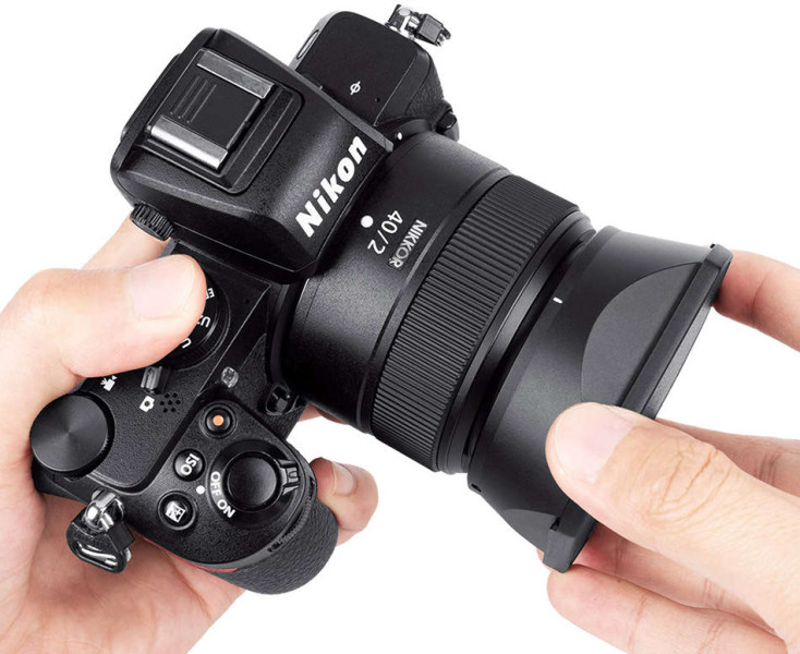 для объектива Nikon Z 40mm f/2 (SE) бленда квадратная