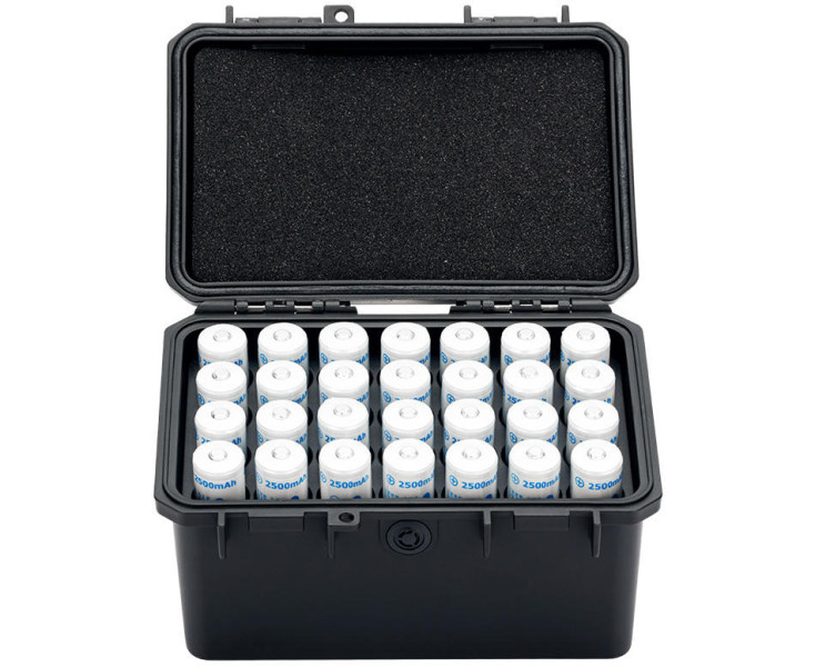 ударопрочный защитный бокс на двадцать восемь 18650 аккумуляторов