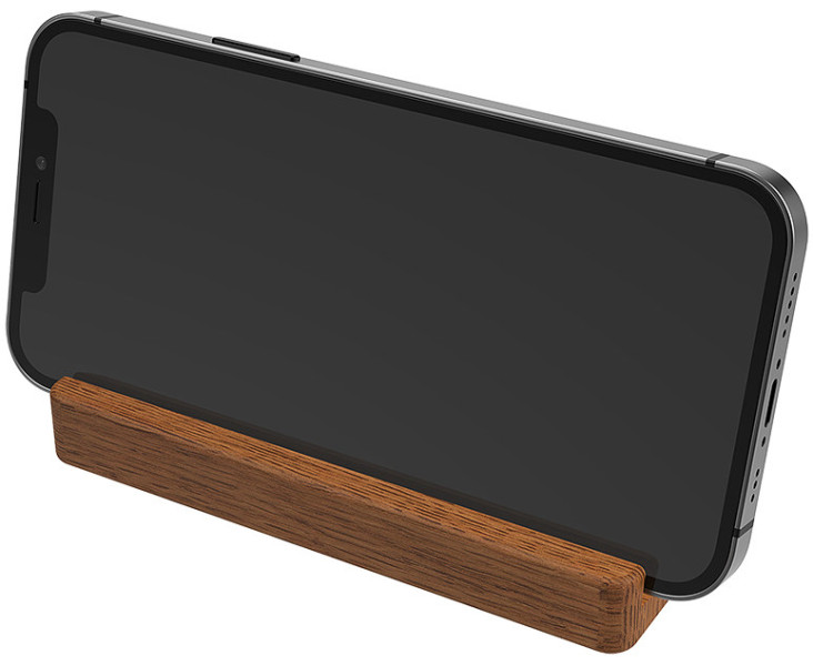 деревянная подставка под смартфон и флешки, тёмный орех