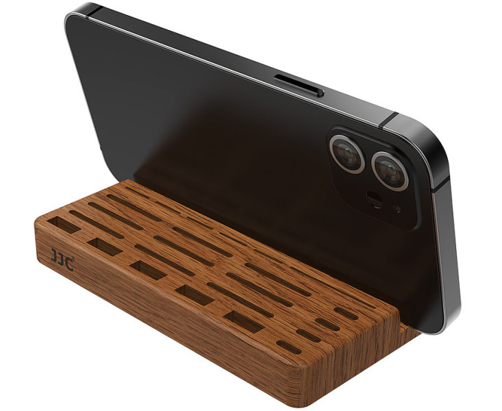 подставка под карты памяти и смартфон купить, тёмное дерево