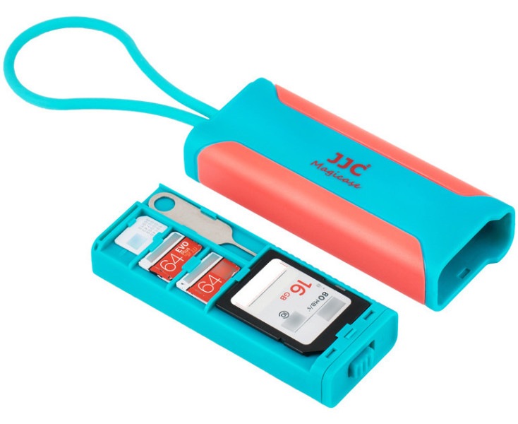 органайзер для SD Card с картридером, красно-синий