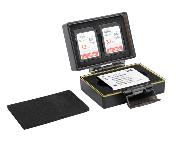 JJC BC-DB110 Защитный бокс для Ricoh DB-110, Olympus LI-92B, Olympus LI-90B и двух SD карт памяти