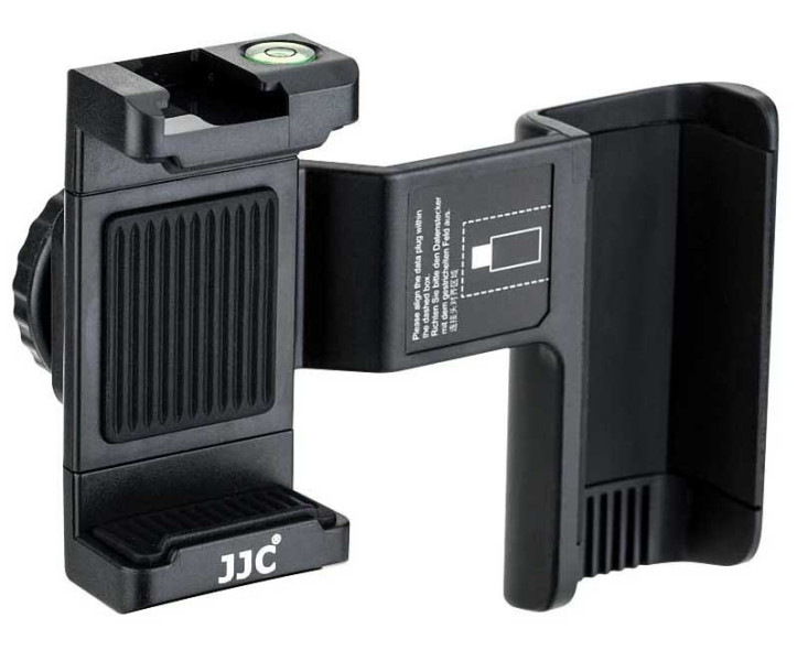 JJC HG-OP1 Держатель для DJI OSMO Pocket и смартфона для съемки в руке и на штативе. Пузырьковый уровень и холодный башмак для LED света, вспышек и микрофонов