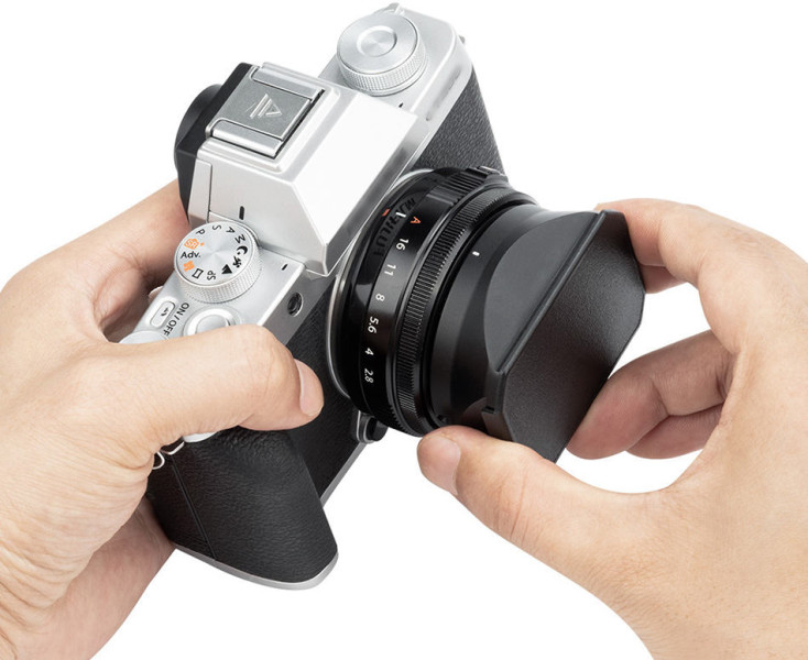 JJC LH-JXF27II Бленда для объектива Fujifilm XF 27mm f/2.8 и XF 27mm f/2.8 R WR, с передней защитной слайдерной крышкой