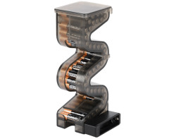 Стойка лестница для хранения AAA батареек и аккумуляторов с тестером уровня заряда