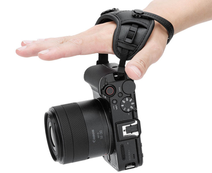 JJC HS-MLSE BLACK Кистевой ремень для зеркальных и беззеркальных камер с площадкой Arca-Swiss, чёрный