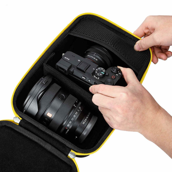 безопасный кофр для камеры объективов и аксессуаров жёлтая молния