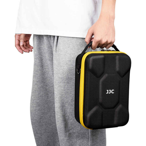 JJC HSCC-2 YELLOW Жёсткий кофр для камеры и двух объективов яркая жёлтая молния