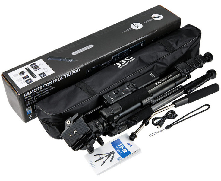 JJC TP-F2 Штатив с видеоголовой и дистанционным управлением типа Sony RM-VPR1, аналог VCT-VPR1, нагрузка 5 кг