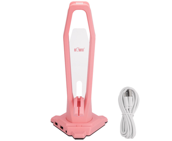 подставка для наушников с банджи для мыши розовая