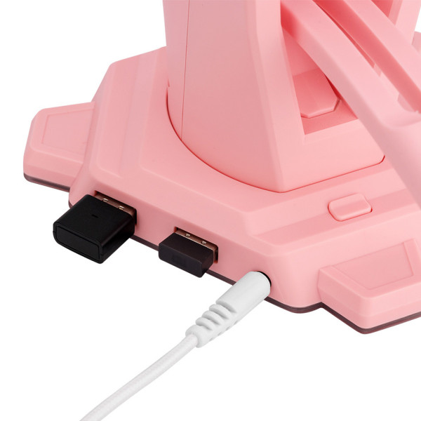 подставка наушников для киберспортсменов розовая