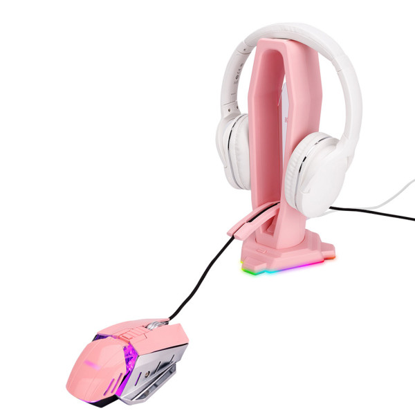 розовая подставка наушников для геймеров