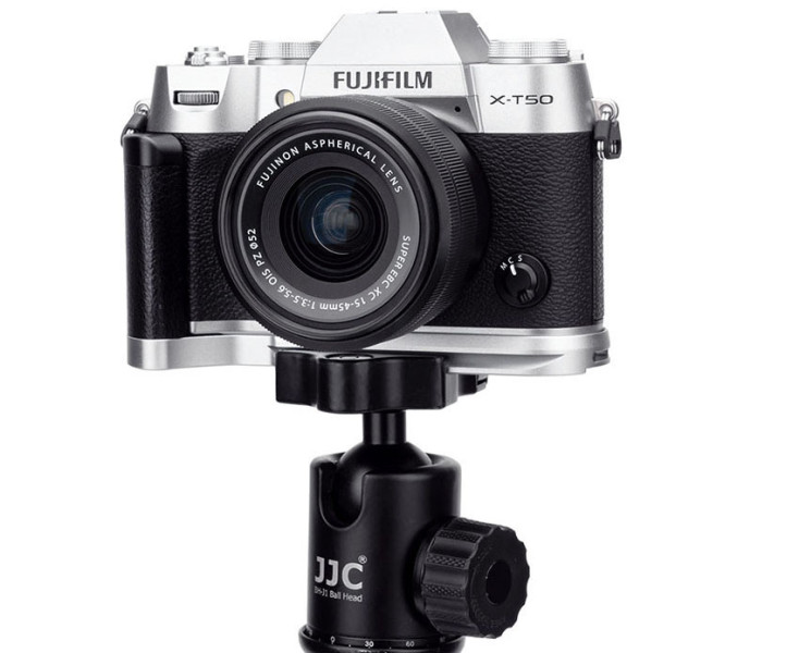 L-образная рукоятка для Fuji X-T50 с Arca-Swiss серебристая