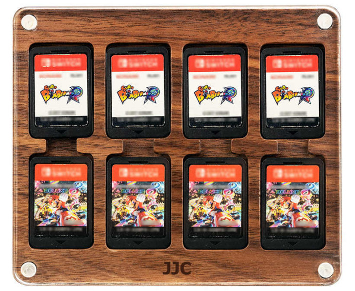 деревянный бокс для карт памяти Nintendo Switch тёмный орех