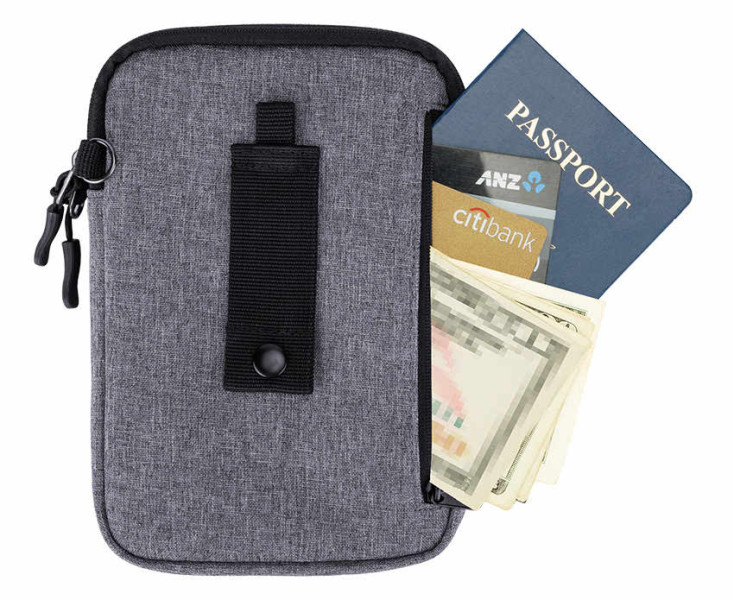серая сумка чехол для двух смартфонов